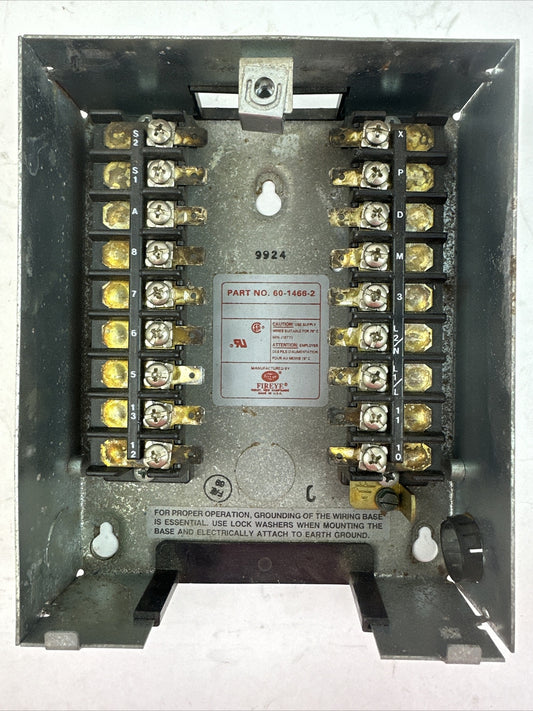 FIREYE 60-1468-2 WIRING BASE FOR CABINET MOUNT