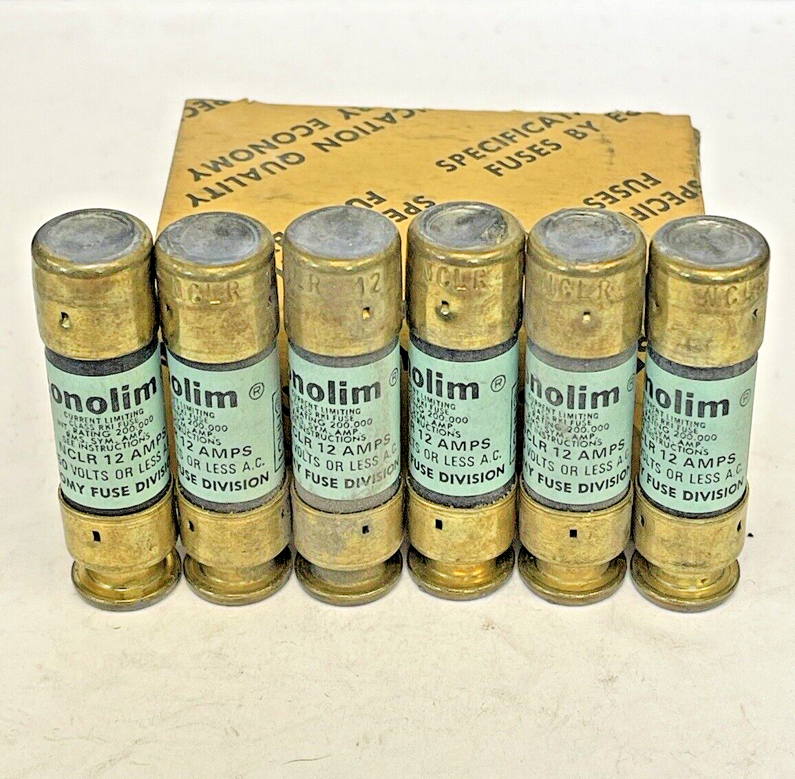 ECONOLIM *BOX OF 6* - NCLR 12 - 12 AMP, 250 VAC, CURRENT-LIMITING CLASS RK1 FUSE