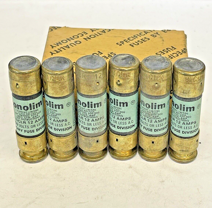 ECONOLIM *BOX OF 6* - NCLR 12 - 12 AMP, 250 VAC, CURRENT-LIMITING CLASS RK1 FUSE