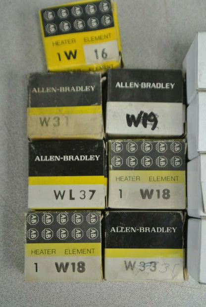 LOT of 11 / ALLEN-BRADLEY W-SERIES THERMAL OVERLOAD HEATER ELEMENTS / LIST BELOW