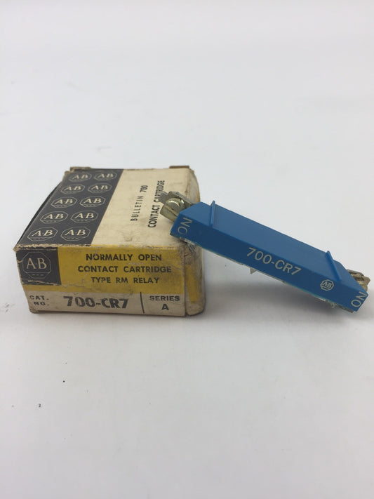 ALLEN BRADLEY 700-CR7 NOMALLY OPEN CONTACT CARTRIDGE TYPE RM RELAY SERIES A