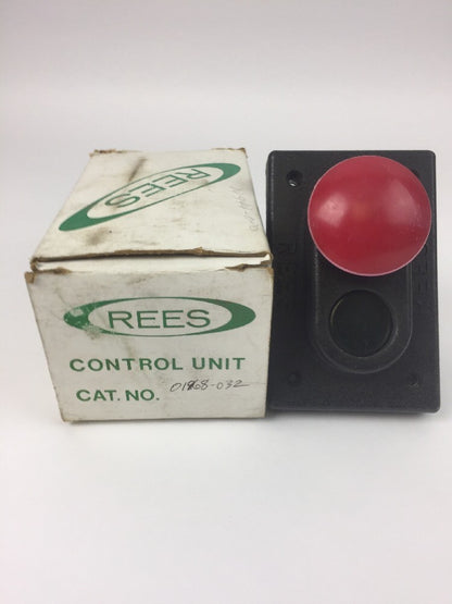 REES 1968-032 CONTROL UNIT START STOP MUSHROOM PUSH BUTTON