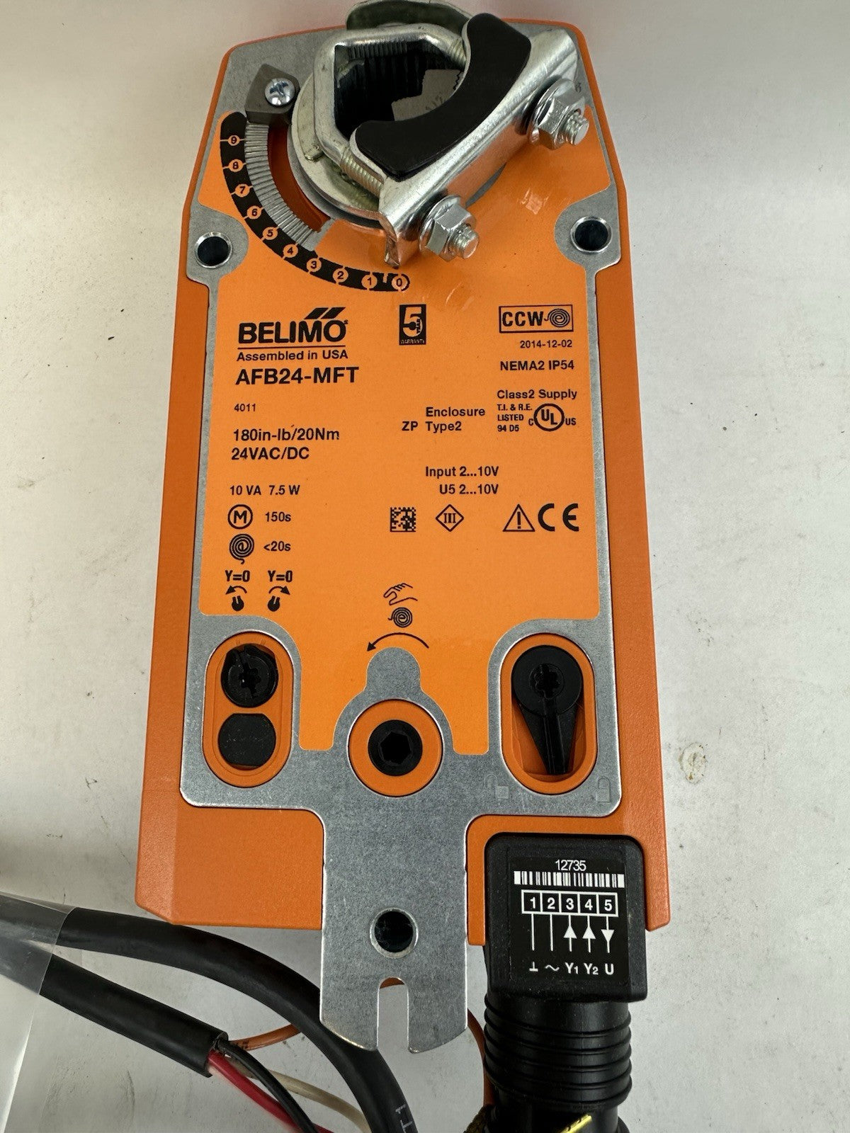 BELIMO AFB24-MFT DAMPER ACTUATOR 24VAC/DC 180IN-LB 20NM SPRING RETURN