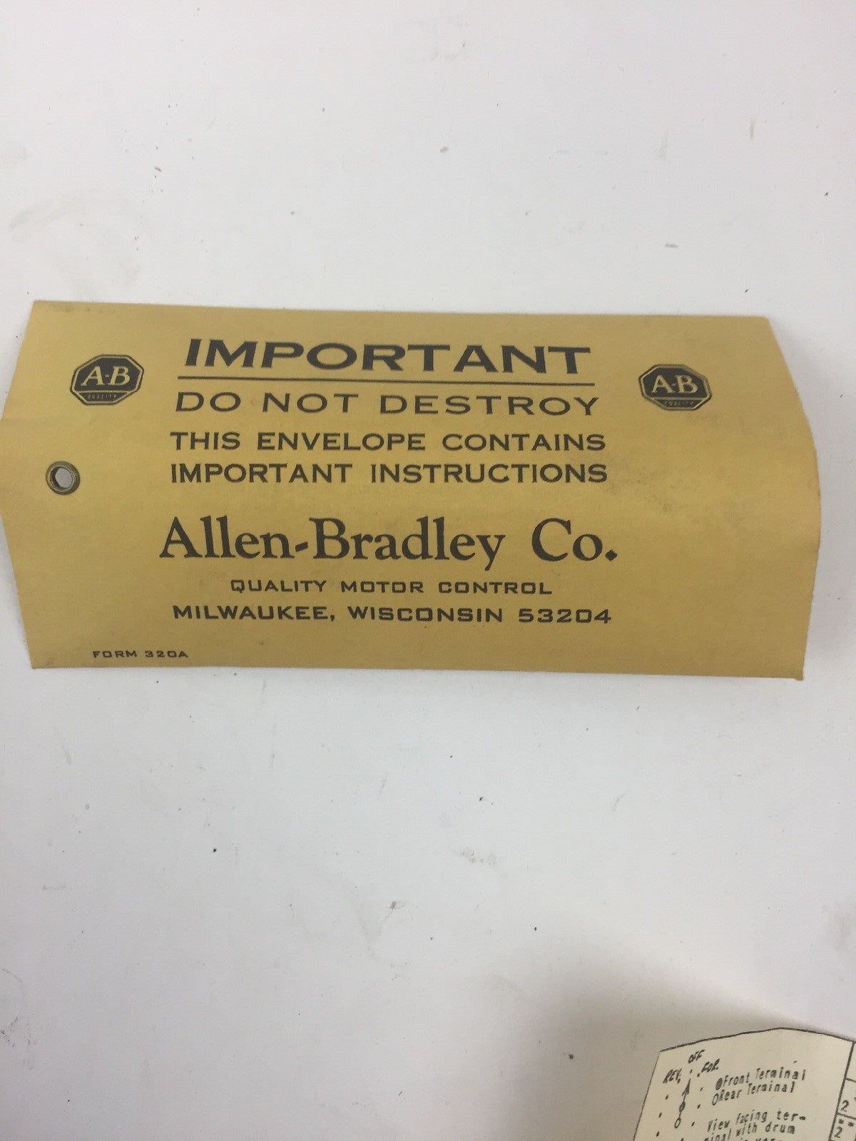 ALLEN BRADLEY 971176 REVERSING DRUM SWITCH 600V SIZE 0