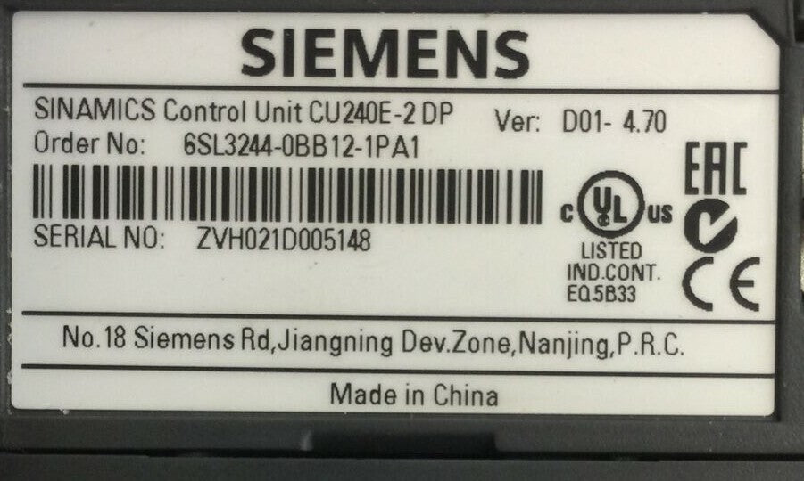 SIEMENS 6SL3210-1PE16-1UL1 POWER MODULE 6SL3244-0BB12-1PA1 SINAMICS BOP-2