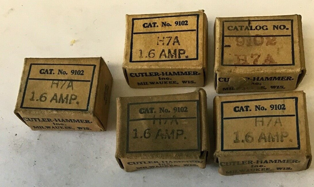 CUTLER HAMMER 9102 H7A 1.6AMP HEATER****LOTOF5****