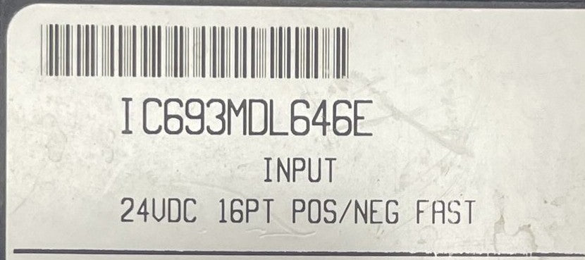 GE FANUC IC693MDL646E INPUT 24VDC 16PT POS.NEG FAST MODULE
