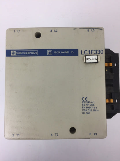 TELEMECANIQUE SQUARE D LC1F330 CONTACTOR 370A 600VAC 250HP LX9FJ910