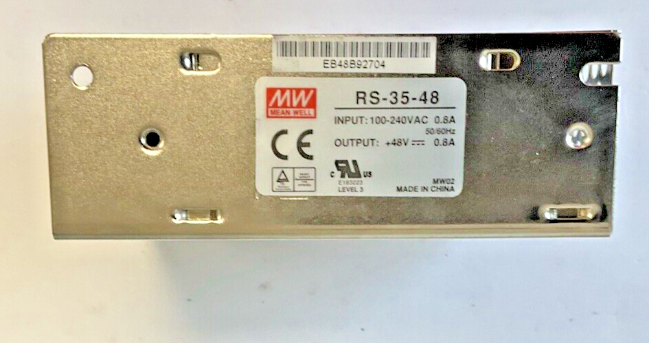 MEAN WELL RS-35-48 POWER SUPPLY 100-240VAC 0.8A 48VDC 50/60HZ
