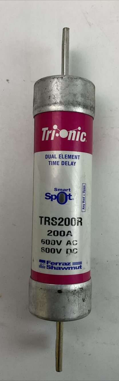 FERRAZ SHAWMUT TRS200R TRI-ONIC SMART SPOT DUAL ELEMENT FUSE 600V 200AMP