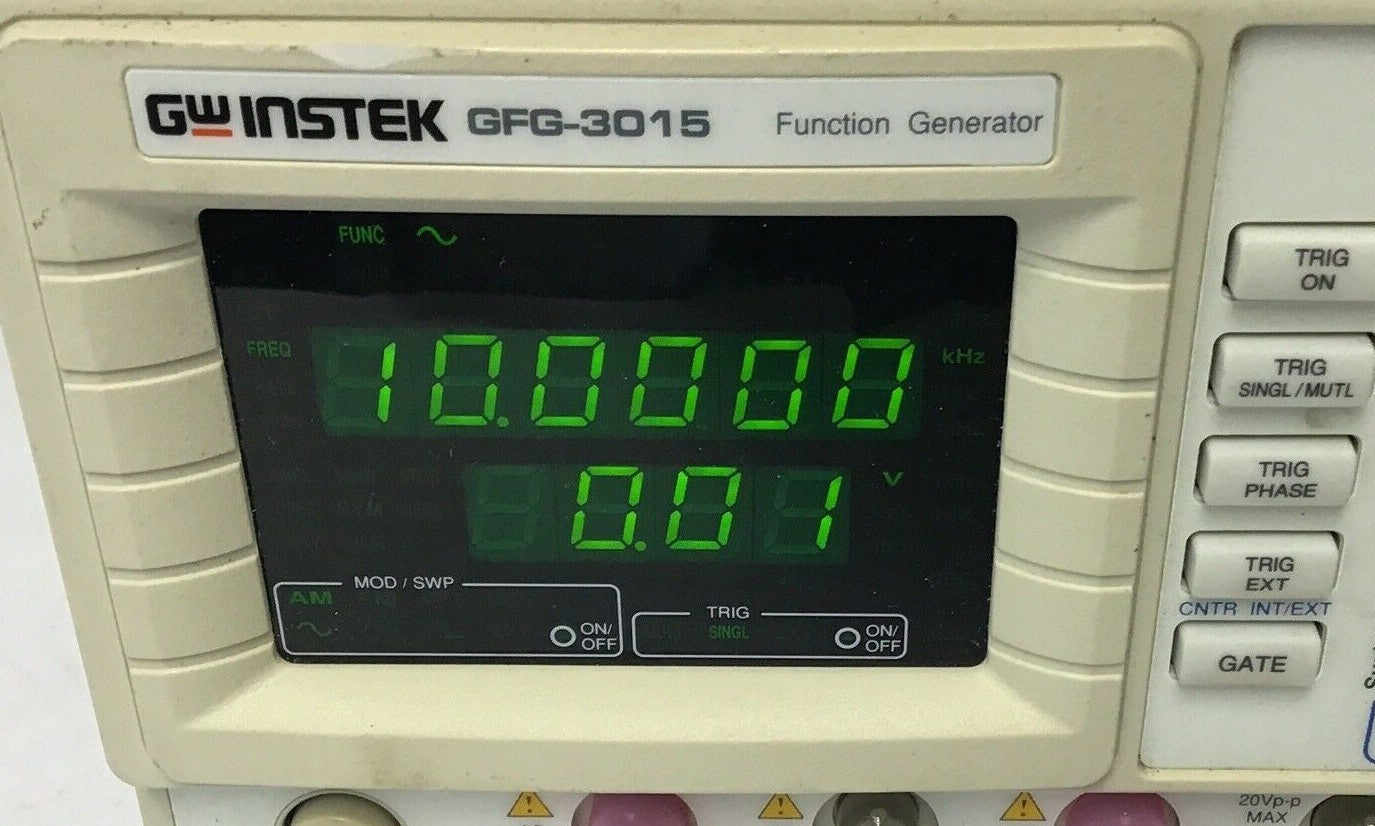 GWINSTEK FUNCTION GENERATOR GFG-3015 115/230VAC 54VA 42W 50/60HZ
