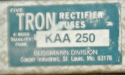 LOT of 10 / BUSSMANN / TRON KAA250 RECTIFIER FUSE / 250A / 130V / NEW SURPLUS