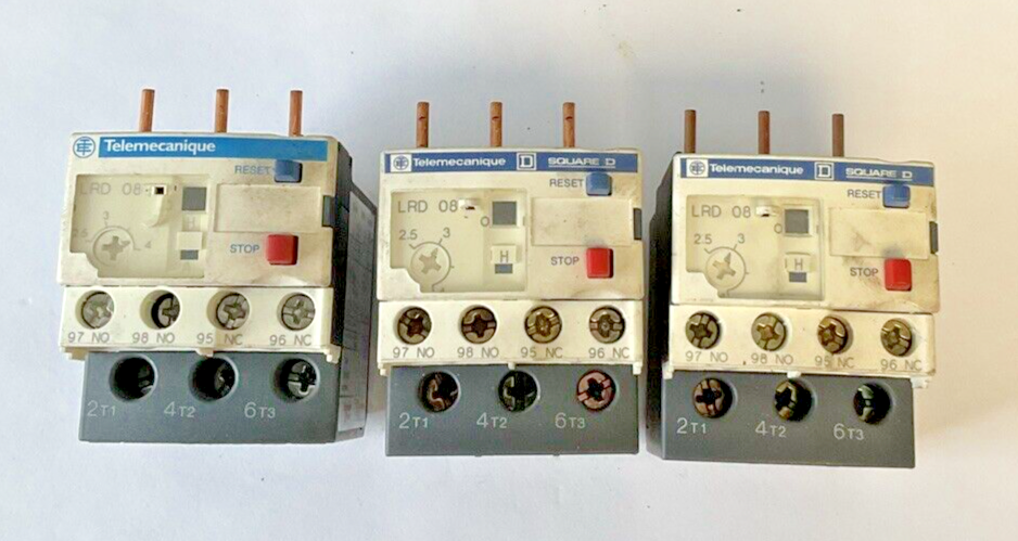 TELEMECANIQUE LRD 08 CONTACTOR 2.5-4A 690V 50/60HZ ***LOTOF3***