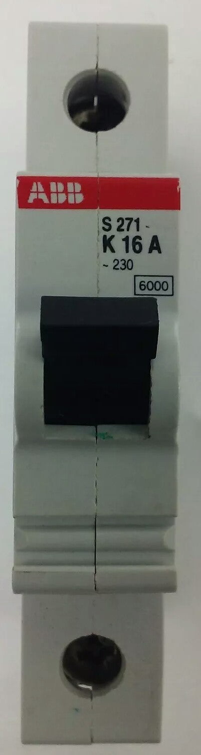 ABB, S271, K16A, CIRCUIT BREAKER, 1P, 277/480VAC, NEW SURPLUS, S2, S271-K16A