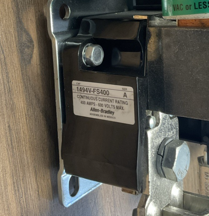 ALLEN BRADLEY 1494V-DS400 DISCONNECT SWITCH 400A 600VAC 250VDC SER.A