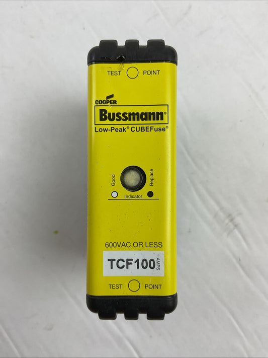 BUSSMANN LCF100 LOW-PEAK CURRENT LIMITING CUBE FUSE 100AMP 600VAC 300VDC