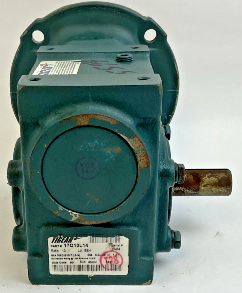 DODGE 17Q10L14 TIGEAR-2 GEAR REDUCER RATIO 10:1 1750RPM *HAS SHELF WEAR*