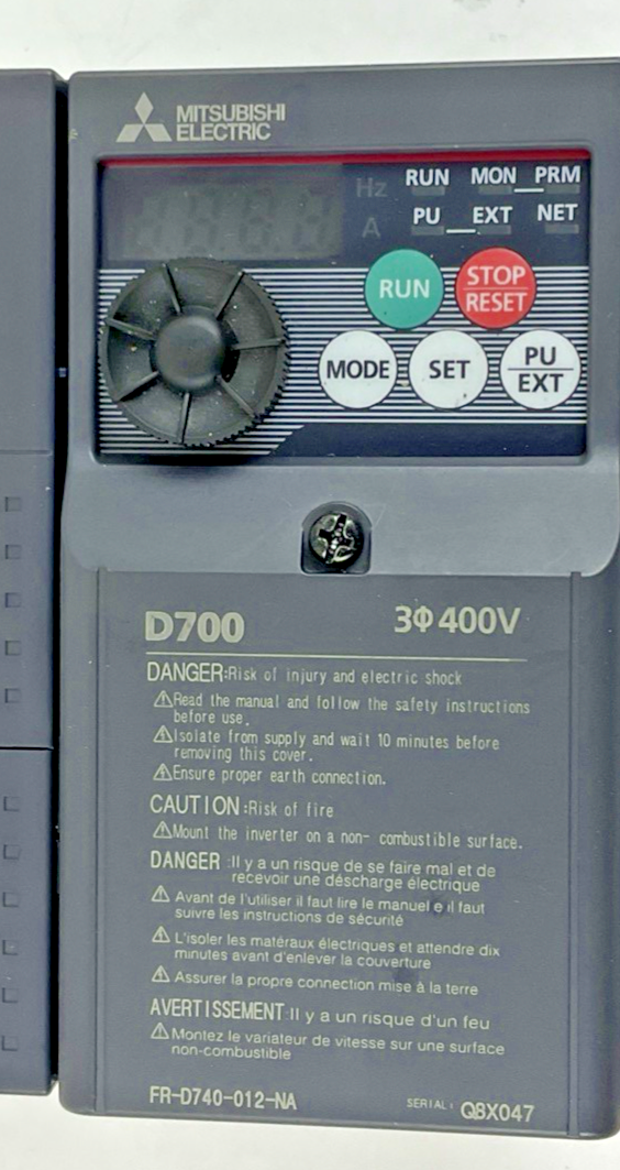 MITSUBISHI FR-D740-012-NA INVERTER 480V 400HZ