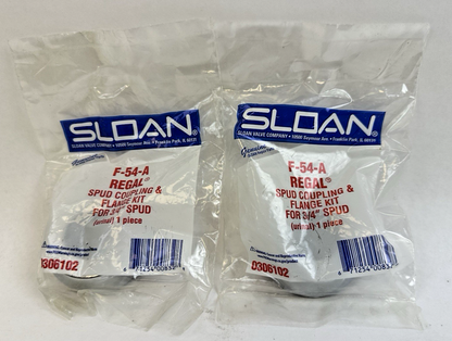 SLOAN F-54-A REGAL SPUD COUPLING FLANGE KIT FOR 3/4” SPUD URINAL LOT OF 2