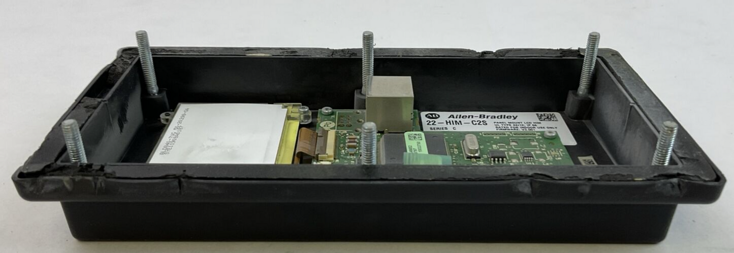 ALLEN BRADLEY 22-HIM-C2S SER C FIRMWARE V3.001 PANEL MOUNT LCD HIM
