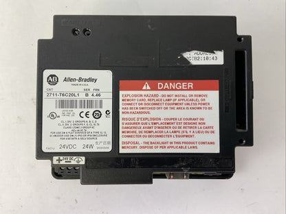 ALLEN BRADLEY 2711-T6C20L1 SER B FRN 4.46 PANELVIEW 600 24VDC