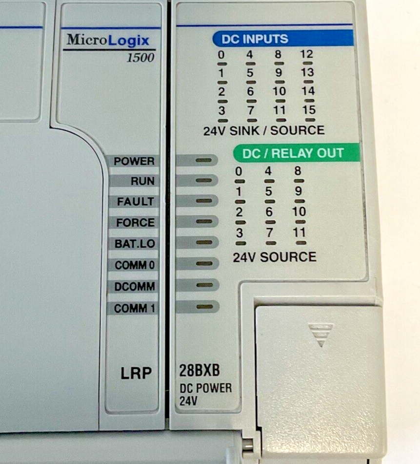 ALLEN BRADLEY 1764-28BXB BASE AND CONTROLLER  SER.B REV.A 24VDC MICROLOGIX 1500