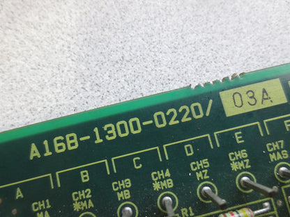 GE FANUC A16B-1300-0220/03A CIRCUIT BOARD from AC SPINDLE SERVO UNIT