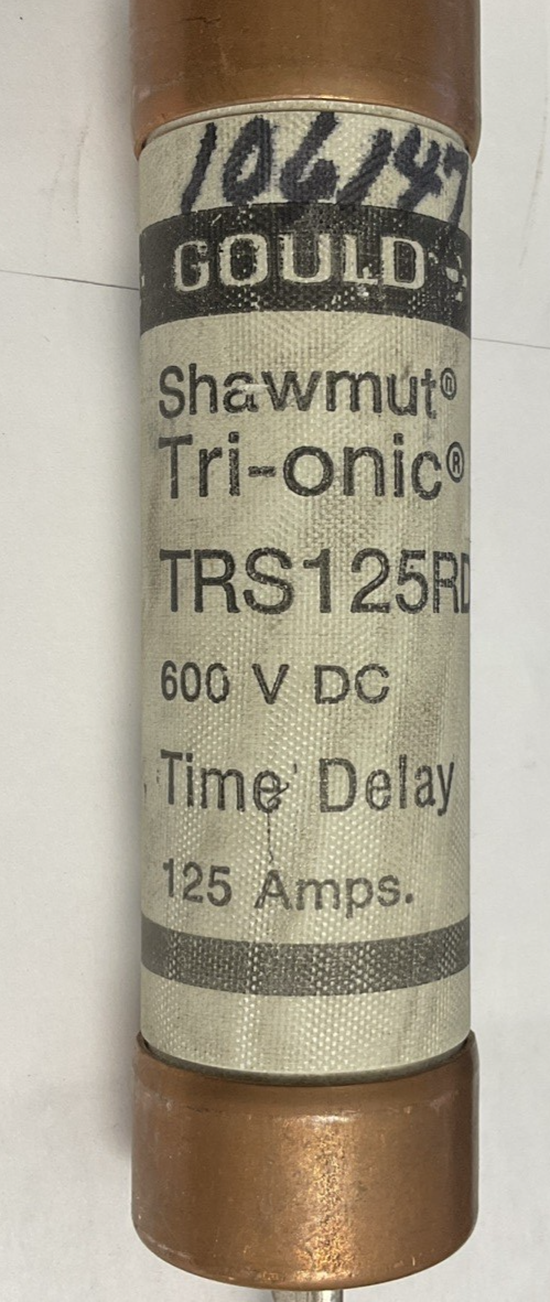 GOULD TRS125RDC TIME DELAY FUSE 125A 600VDC