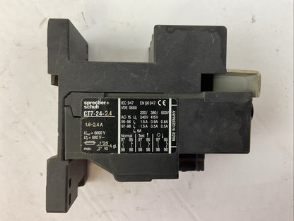 SPRECHER + SCHUH CT7-24-2.4 OVERLOAD RELAY 600VAC 1.6-2.4A