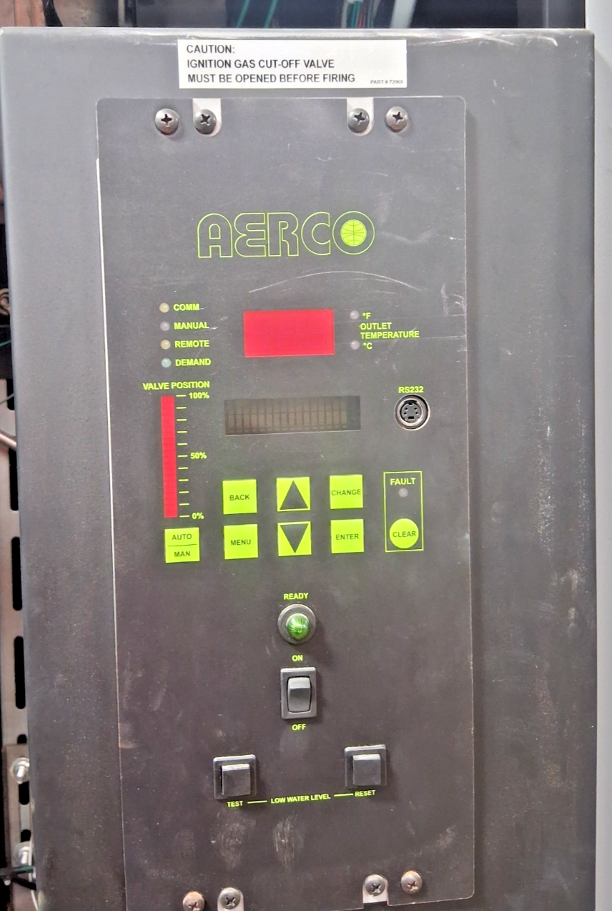 AERCO BMK1500 BOILER 1500MBH 107SQFT 44GALLON 160PSIG 115V 1500000BTU 15A 2HP