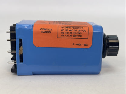 SYRACUSE ELECTRONICS TGR-90311 TIME DELAY RELAY 115VAC 60SEC