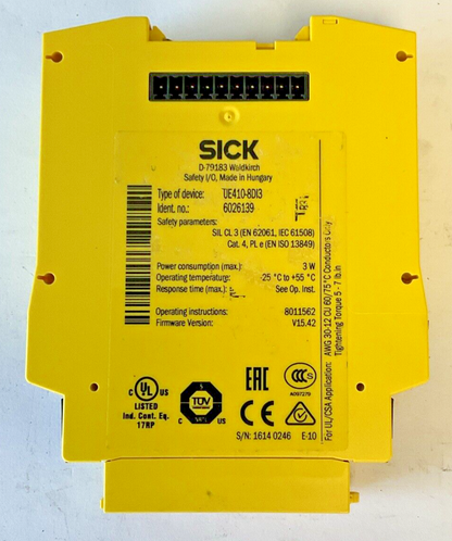 SICK UE410-8DI3 SAFETY RELAY EXPANSION MODULE 6026139