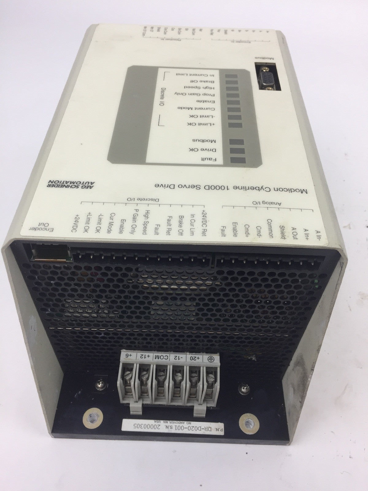 MODICON DR-D020-001 CYBERLINE 1000D SERVO DRIVE