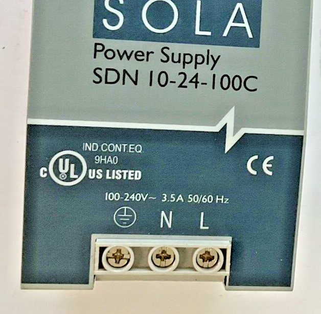 EMERSON SOLA SDN 10-24-100C POWER SUPPLY 28.5VDC
