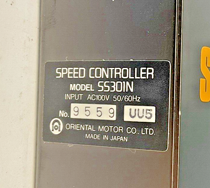 ORIENTAL MOTOR SS301IN SPEEN CONTROLLER 24V