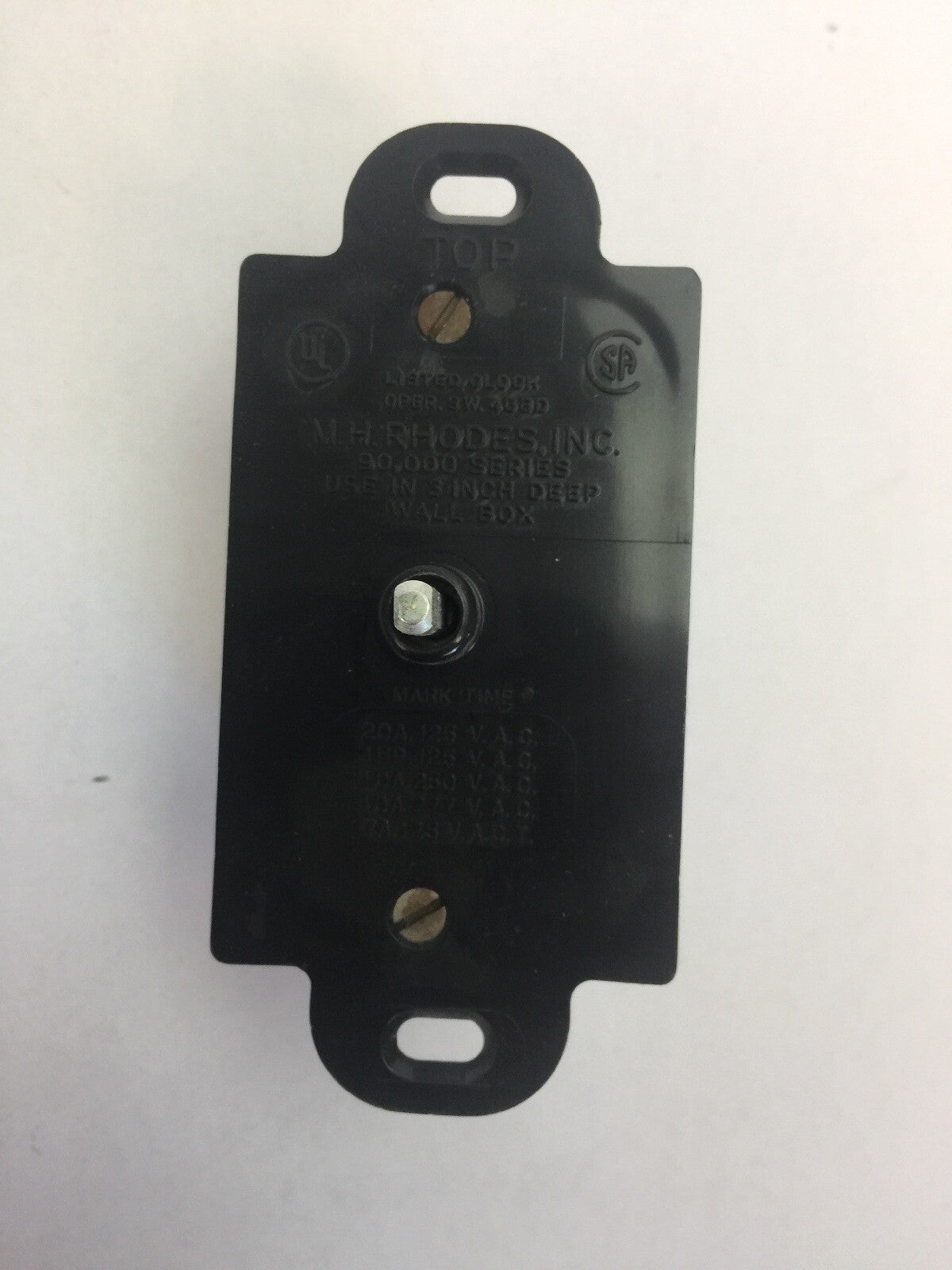 MARKTIME 90006 WALL BOX TIME SWITCH 30 MIN OFF TYPE WITHOUT HOLD 20A 125VAC 1HP