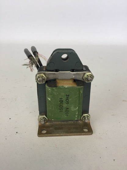 GE CR9500A100A4A SOLENOID PULL TYPE COIL 460V 60HZ END MTG STROKE 1-INCH MAX