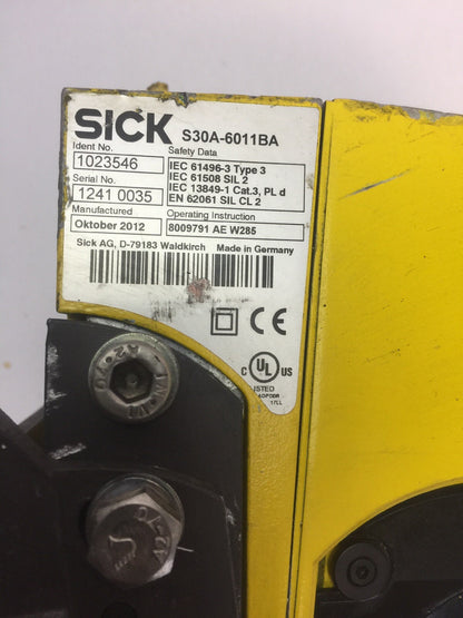 SICK S30A-6011BA SAFETY LASER SCANNER IP65 55W 24VDC  S30A-XXXXBA I/O MODULE