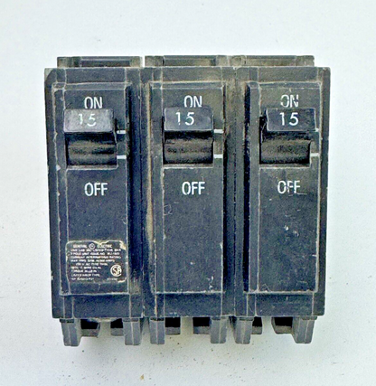 GE - THQL32015 - CIRCUIT BREAKER - 3 POLE, 15 A, 240 VAC