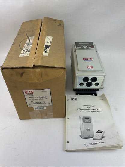 TB WOOD'S WF2C2S020B SENSORLESS VECTOR DRIVE OUTPUT 2HP 0-200/230V 3PH 7.8/6.8A
