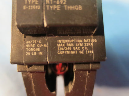 GE SWD TYPE RT-692 / THHQB 20A 1-POLE CIRCUIT BREAKER 22kA - LOT of 25