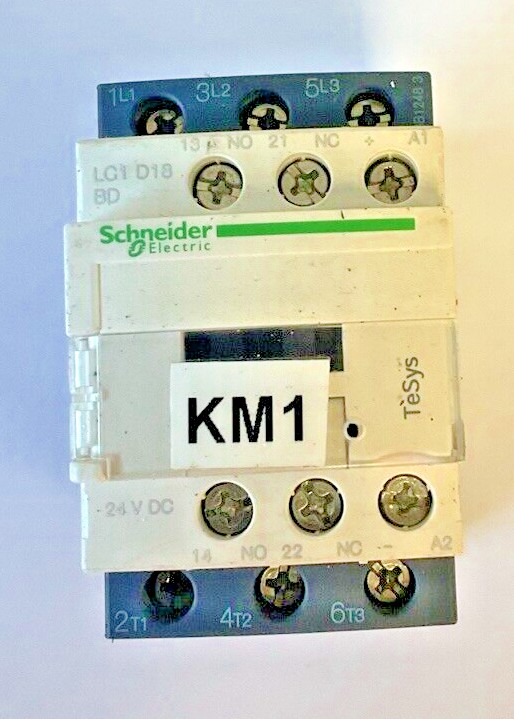 SCHNEIDER ELECTRIC LC1 D18 BD CONTACTOR 24VDC  W/ LAD4TBDL 5-24V