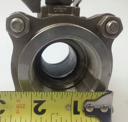 SWAGELOCK SS-67PF24 BALL VALVE 1500 PSI@100F, 103 BAR@38C, 450F@ 500PSI, 1.25in