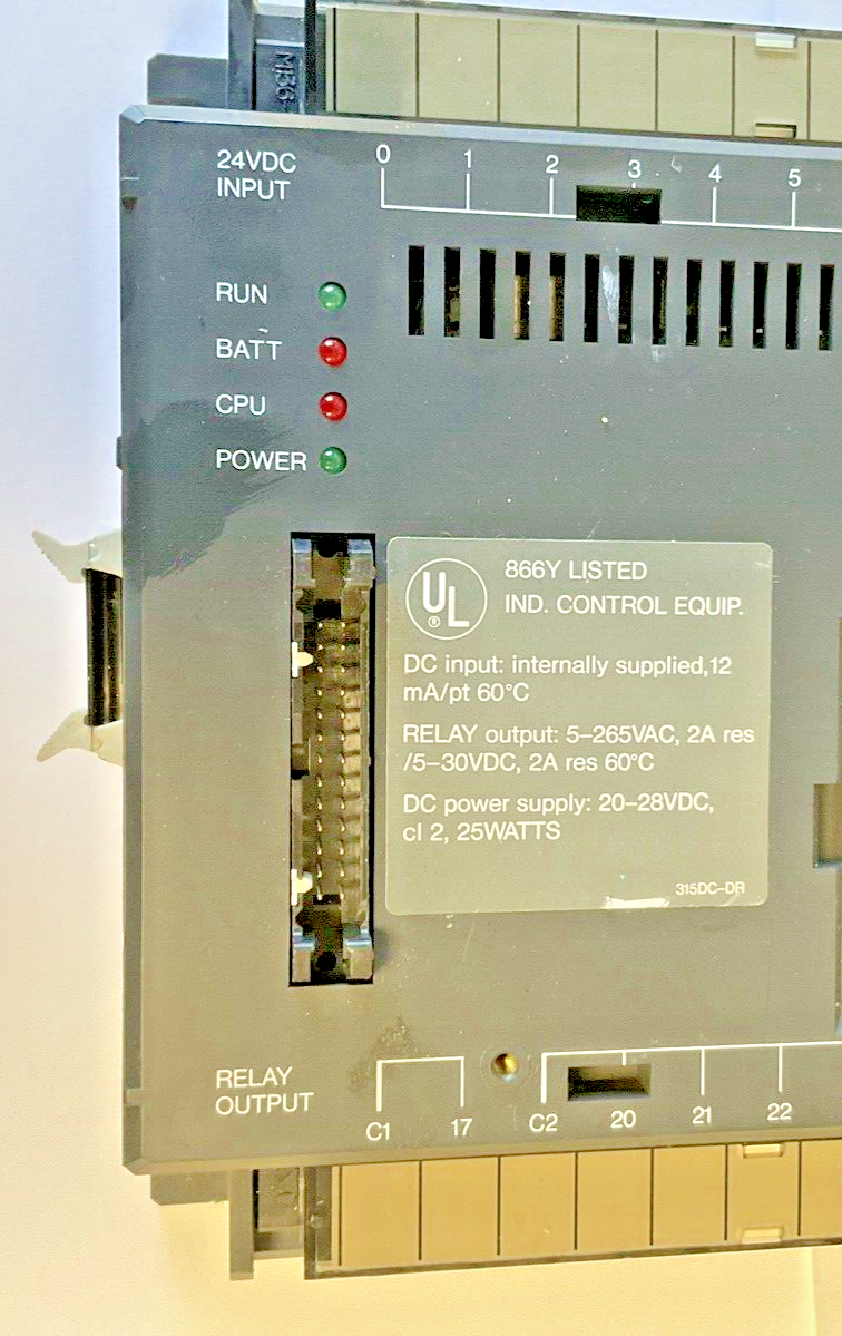 SIEMENS TI315DC CENTRAL PROCESSING UNIT 265VAC 30VDC 25WATTS