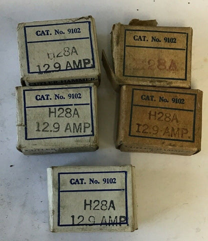 CUTLER HAMMER 9102 H28A  12.9AMP HEATER****LOTOF5****