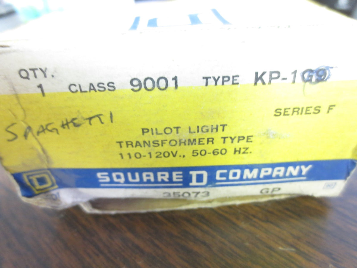 SQUARE D 9001 KP-1 Ser. F PILOT LIGHT, GREEN LENS - 110/120V - NEW SURPLUS