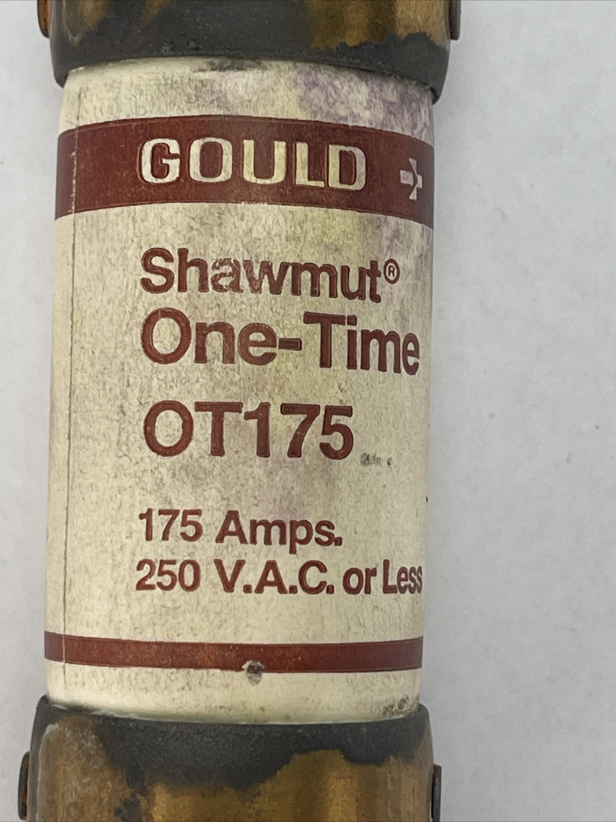 GOULD SHAWMUT OT175 ONE-TIME FUSE 175AMPS 250VAC (LOT OF 3)