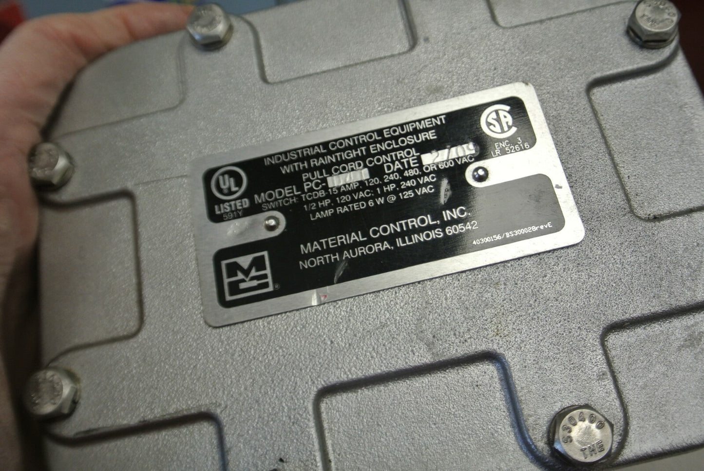 MATERIAL CONTROL PC-D4T / PCD-4T PULL-CORD SWITCH / DOUBLE SIDED PULL  APPLETON?