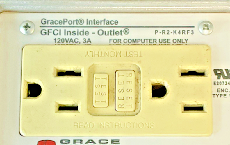 GRACEPORT P-R2-K4RF3 INTERFACE 120VAC 3A GFCI INSIDE-OUTLET