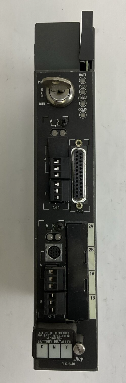 ALLEN BRADLEY 1785-L40B SER E F/W REV J REV X02 ENHANCED PLC-5 CONTROLLER 5VDC
